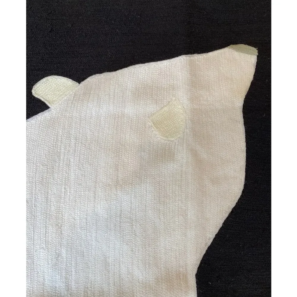 Crate & Barrel Polar Bear Pillow Cover, 23x23, Starry Night Crescent Moon